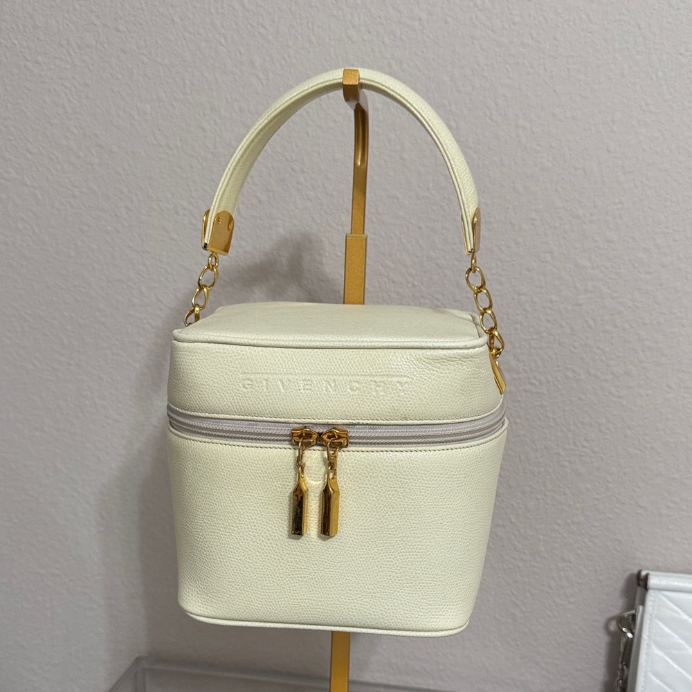 Givenchy Ivory Box Bag with Gold Accents